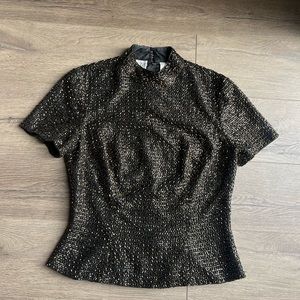 Beaded black top